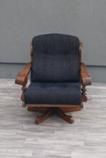 Kreslo    rustikálne    otočné    z    masívneho   dubu – Obrázok 5