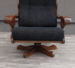 Kreslo    rustikálne    otočné    z    masívneho   dubu – Obrázok 9