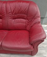 Súprava    sedacia   celokožená   v   bordovej   farbe – Obrázok 6