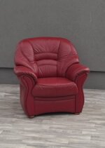 Súprava    sedacia   celokožená   v   bordovej   farbe – Obrázok 8