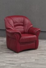 Súprava    sedacia   celokožená   v   bordovej   farbe – Obrázok 9