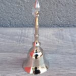 Zvonček   celokovový    ručný   –   strieborný   lesk