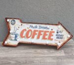 Tabuľa     retro     svetelná    –  "  Fresh    Brewed   COFFEE  " – Obrázok 4