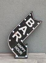 Tabuľa    retro     svetelná     –    „   BAR   HAPPY   HOUR  “