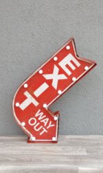 Tabuľa    retro    svetelná     –    „  EXIT   –   WAY  OUT  “ – Obrázok 2