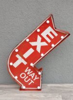 Tabuľa    retro    svetelná     –    „  EXIT   –   WAY  OUT  “