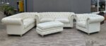 Set    Chesterfield    v    bielej    farbe – Obrázok 2
