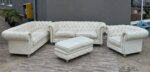 Set    Chesterfield    v    bielej    farbe