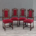Set     stoličiek     luxusných     starožitných    neorenesančných